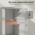 thumbnail image 3 of HOMCOM 31.5" White Metal Lateral Filing Cabinet with Double Locks, Adjustable Shelf & File Drawer for Home Office & Garage Storage, 3 of 7