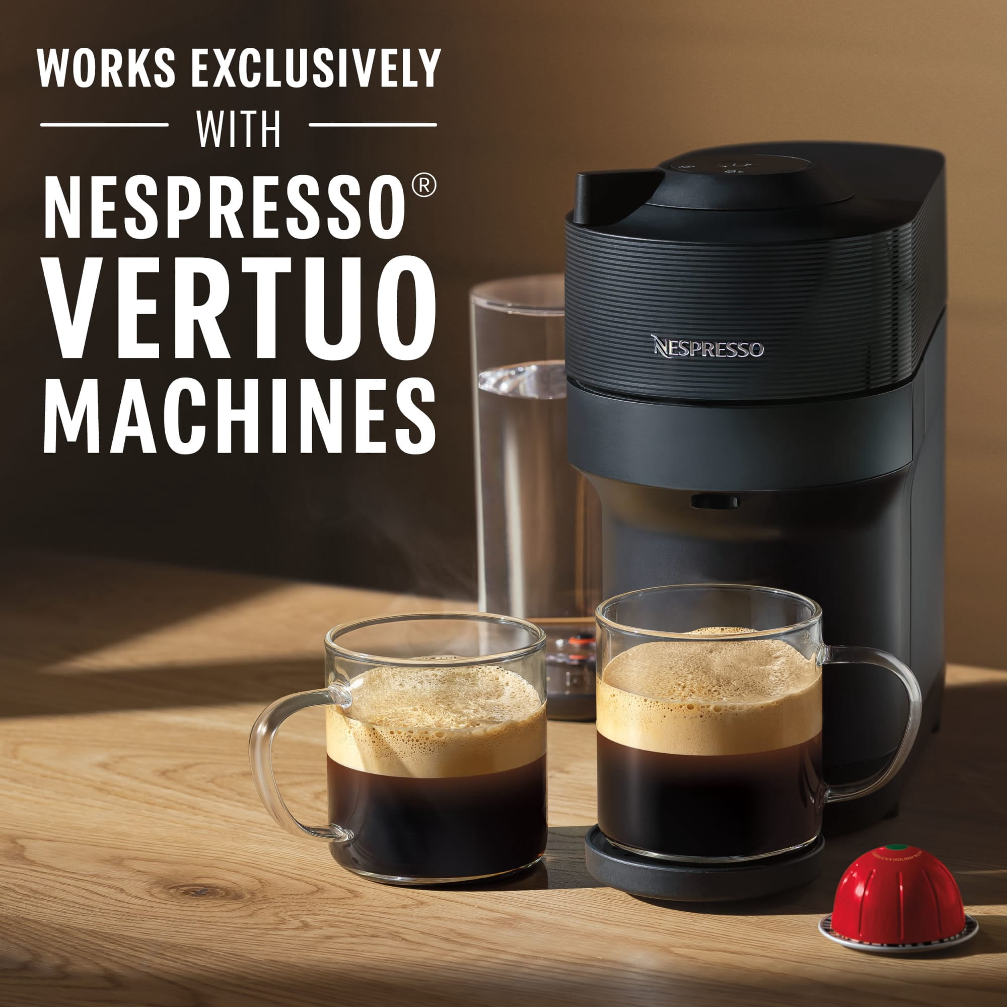 Starbucks Holiday Blend, Medium Roast Starbucks by Nespresso Vertuo Capsules, 8 Count