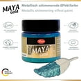 thumbnail image 3 of Viva Decor Maya Gold (Turquoise, 1,52 Fl oz) metallic acrylic paint sets- metallic paint with intense color depth - for all surfaces rich pigments, non-toxic - made in germany Gold,turquoise, 3 of 7