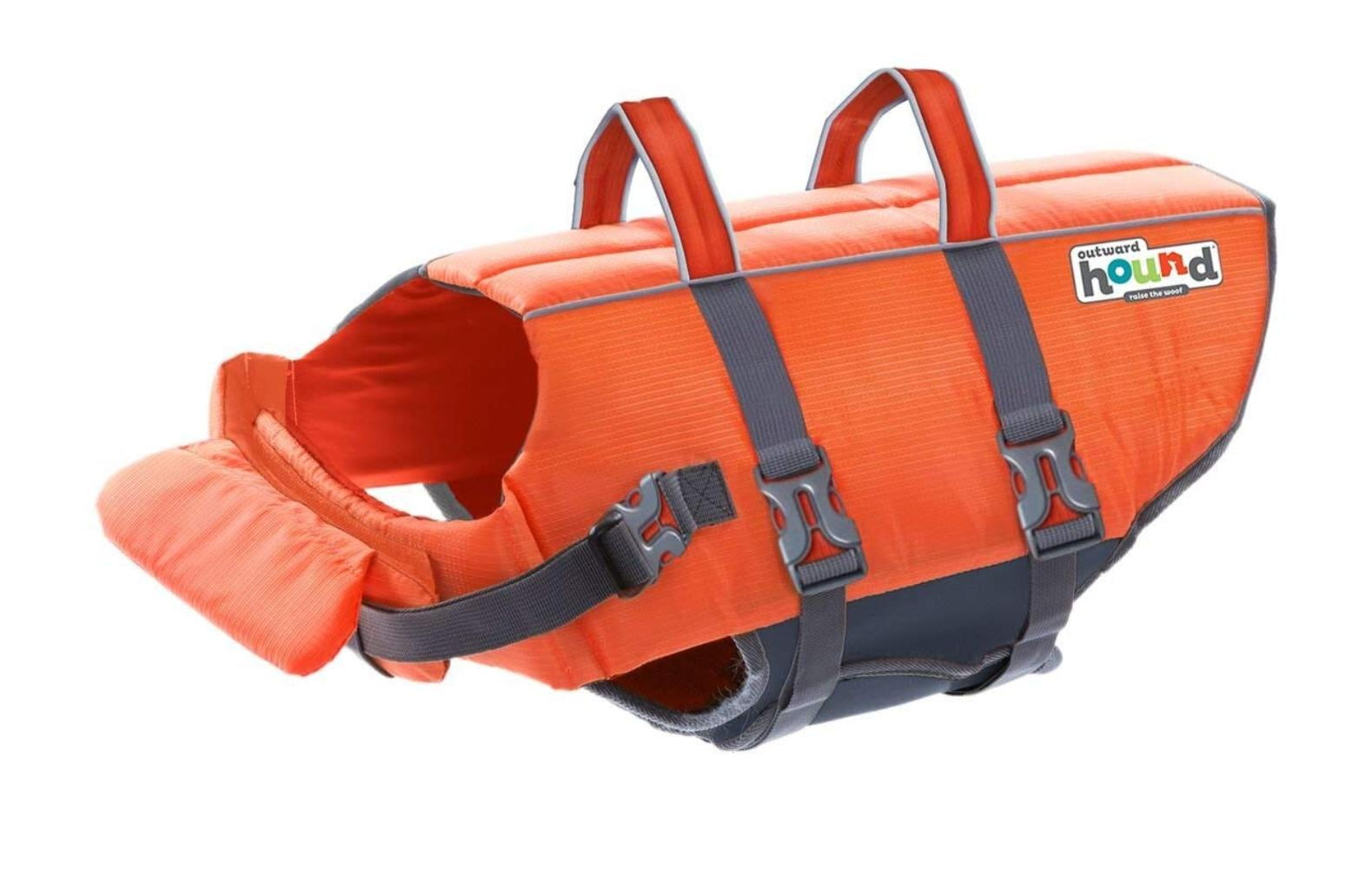 Small Dog Life Jacket, Granby Splash, DUAL RESCUE HANDLES This dog