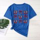 thumbnail image 2 of Camisas de Manga Corta para las Mujeres Moda Casual Impresión Cuello Redondo Suéter Tee Blusas, 2 of 5