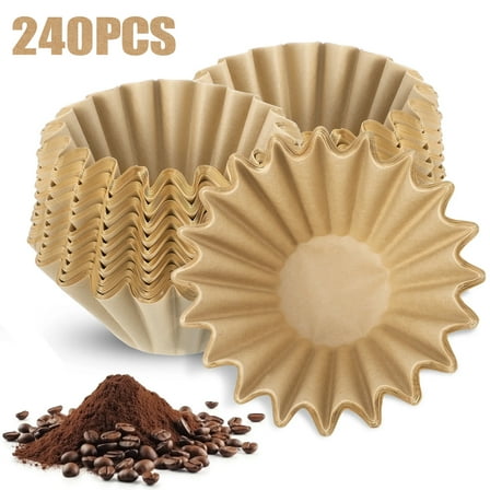 GMZW 2-5 Cup Basket Coffee Filters, 240 Count Disposable Small Coffee Filter Paper, Compatible with Kalita Wave Dripper 185 Series, Single Serve Coffee Pot, Pour Over and Drip Coffee Maker