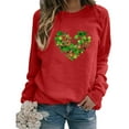 thumbnail image 3 of Pompotops Mode Femmes Pulls Décontractés Manches Longues Imprimé Amour Col Rond T-Shirts Hauts, 3 of 4