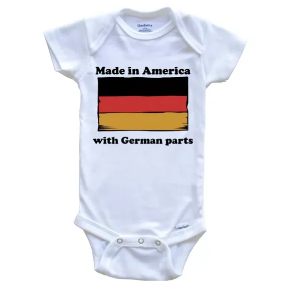Baby Bodysuit BELLA CANVAS Made In America With German Parts Funny Germany Flag One Piece Baby Bodysuit