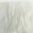 thumbnail image 3 of Linon Delancey 13" Foot Stool or Ottoman, Black Finish with White Faux Fur, 3 of 6
