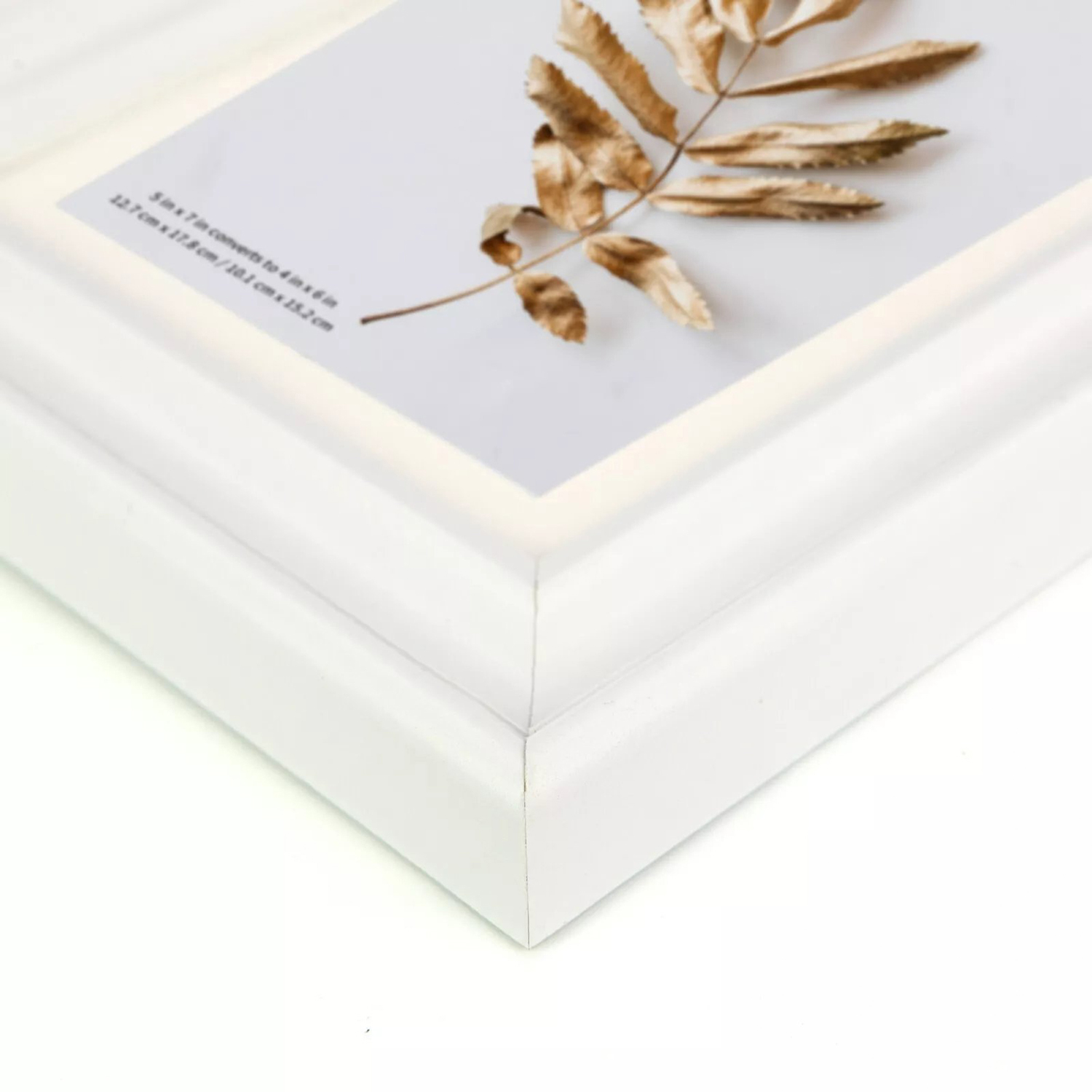 FungYuan 11x14 Wood Picture Frame with Mat, White photo 4