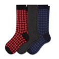 thumbnail image 5 of Sierra Socks Men's Dress Casual 3 Pair Pack Combed Cotton Crew Diamond Pattern Socks (US Shoe Size 8-12, Navy/Charcoal/Black), 5 of 11