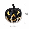 thumbnail image 2 of 8.6" Halloween Decorations Home Decor Led Light up Skeleton Holding-hollow Pumpkin Figurine Resin Statue Tabletop Ornament Halloween Table Centerpiece Holiday Gifts, Halloween Decor Indoor Tabletop, 2 of 6