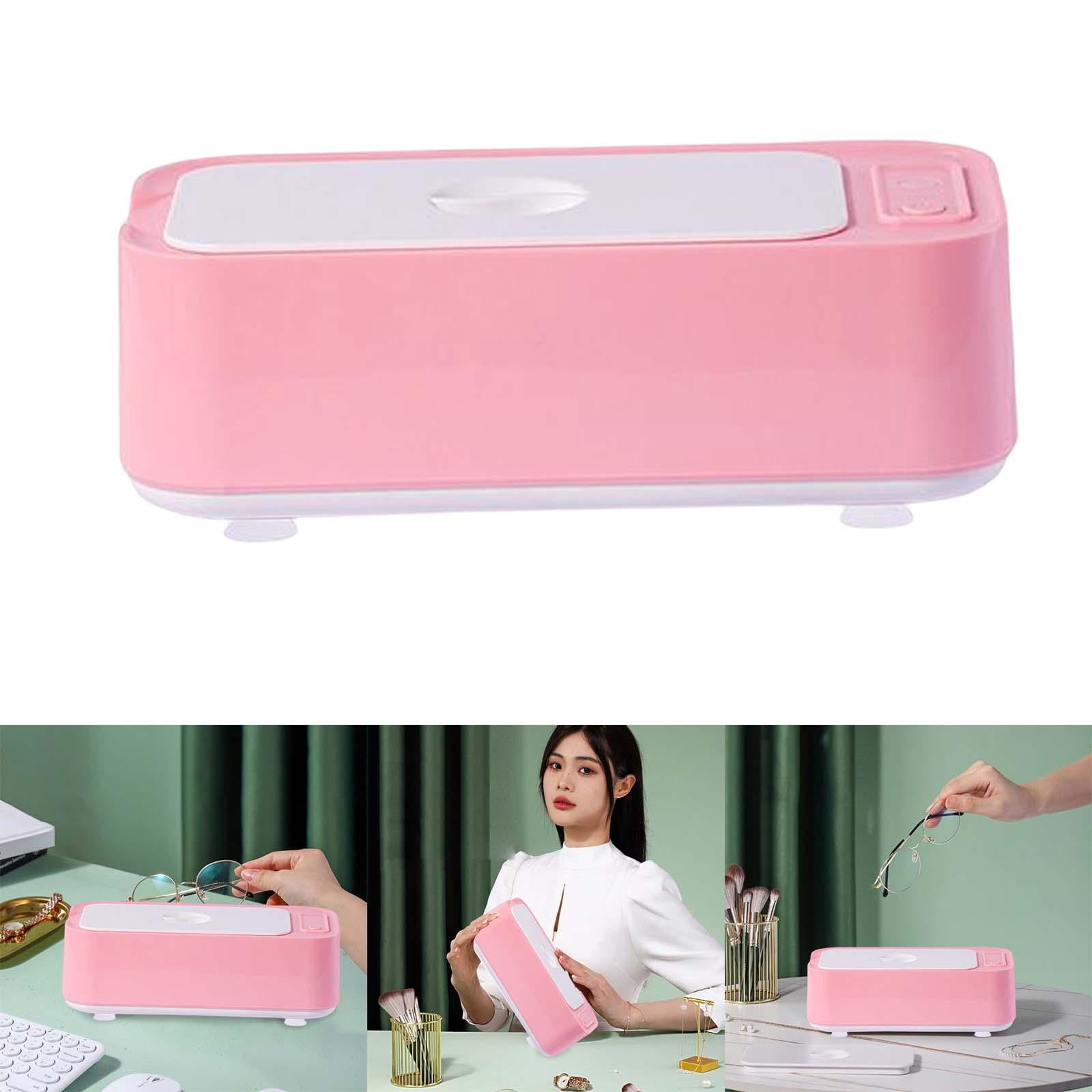 FVDPWYE High Frequency Ultrasonic Jewelry Cleaner Machine White Pink