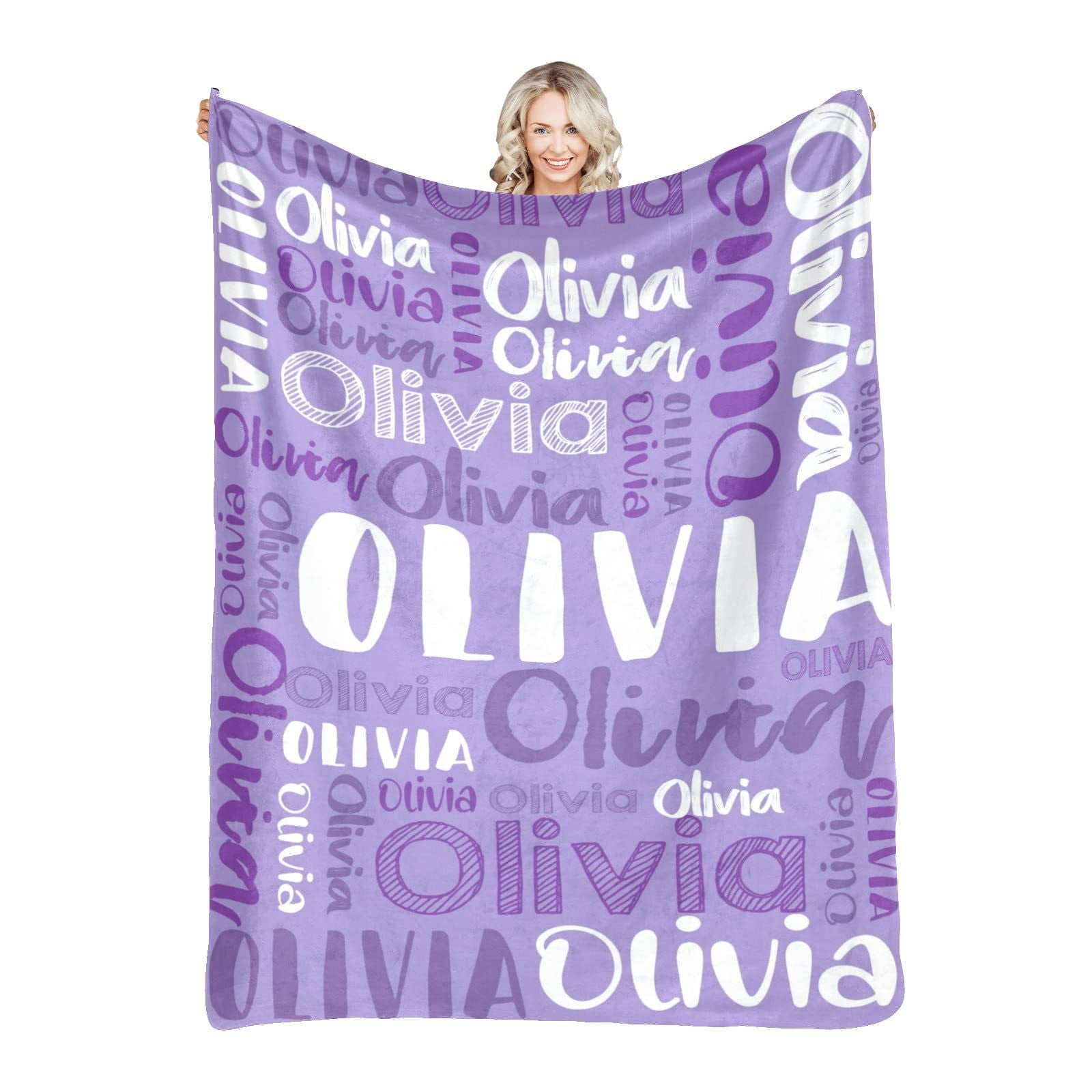Baocc Personalized Baby Blanket with Name for Kids Custom Kids Blanket Toddler Blanket for Daycare Customized Personalized Blankets for Adults Personalized Kids Gifts Halloween Christmas on Sale A Wal...