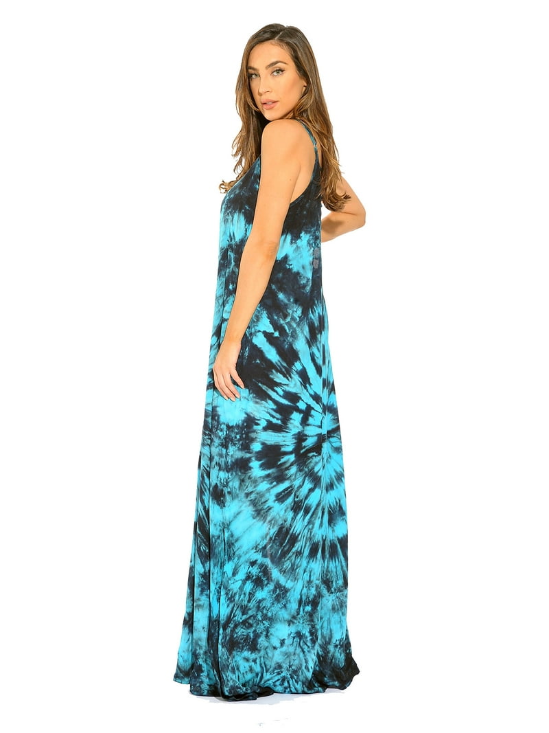 turquoise boho maxi dress Turquoise Boho Floral Midi Dress – Gabi Swimwear main image 0
