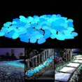 thumbnail image 1 of 100pcs Luminous Stones Glow In The Dark Pebbles Glowing Stones For Outdoor Walkways Home Garden Yard Decor Fish Tank Pebble Rocks, 1 of 5