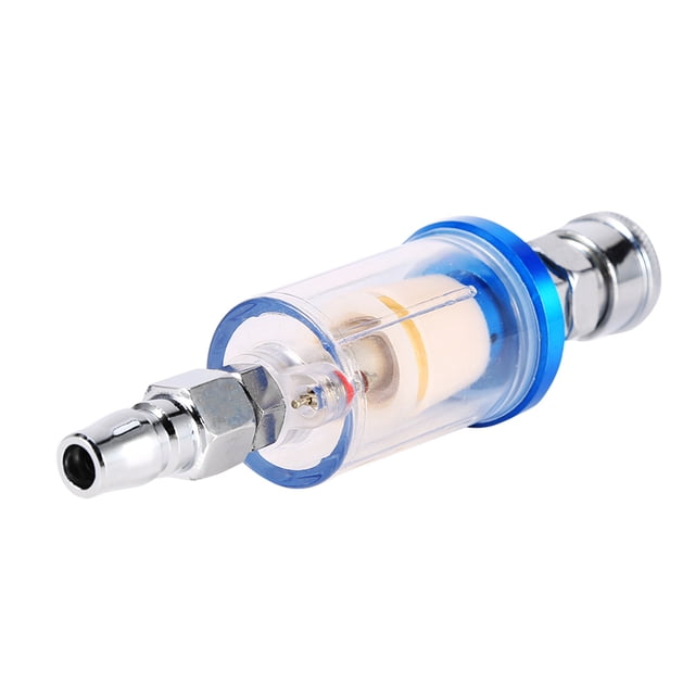 Oil Water Separator Oil Water Line Separator Blue & Clear Air Line Mini Filter 6mm BSP 90mm for Outdoor