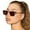 B, variant on Women Rectangle Sunglasses Half Metal Frame Vintage Eyewear Lightweight Retro Fashion Street Sun Glasses Shades Multicolor