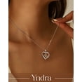 thumbnail image 3 of Yndra Heart Necklace for Women,S925 Sterling Silver August Peridot Birthstone Pendant Butterfly Necklace,Jewelry Gift for Her Wife Mom Girlfriend, Birthday Valentine’s Day Mother’s Day Gift, 3 of 11