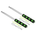thumbnail image 1 of Unique Bargains 2M/6.5ft Telescopic Handheld Flagpoles,2Set Pointer Stick w Sponge Handle Green, 1 of 8
