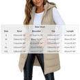 thumbnail image 3 of MOONDU Women's Long Puffer Vest Hooded Sleeveless Quilted Zip Up Longline Winter Warm Outerwear with Pockets Casual Top 8 Colors S-XXL, 3 of 9