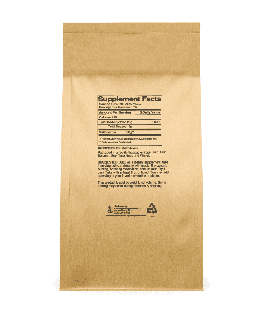 Pure Original Ingredients Maltodextrin Powder 5 lb Binder & Thickener, Unflavored, No Additives