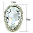 thumbnail image 2 of Womens Rings Two-Tone IP Gold (Ion Plating) 316L Stainless Steel Ring with Top Grade Crystal in Clear TK1905, 2 of 4