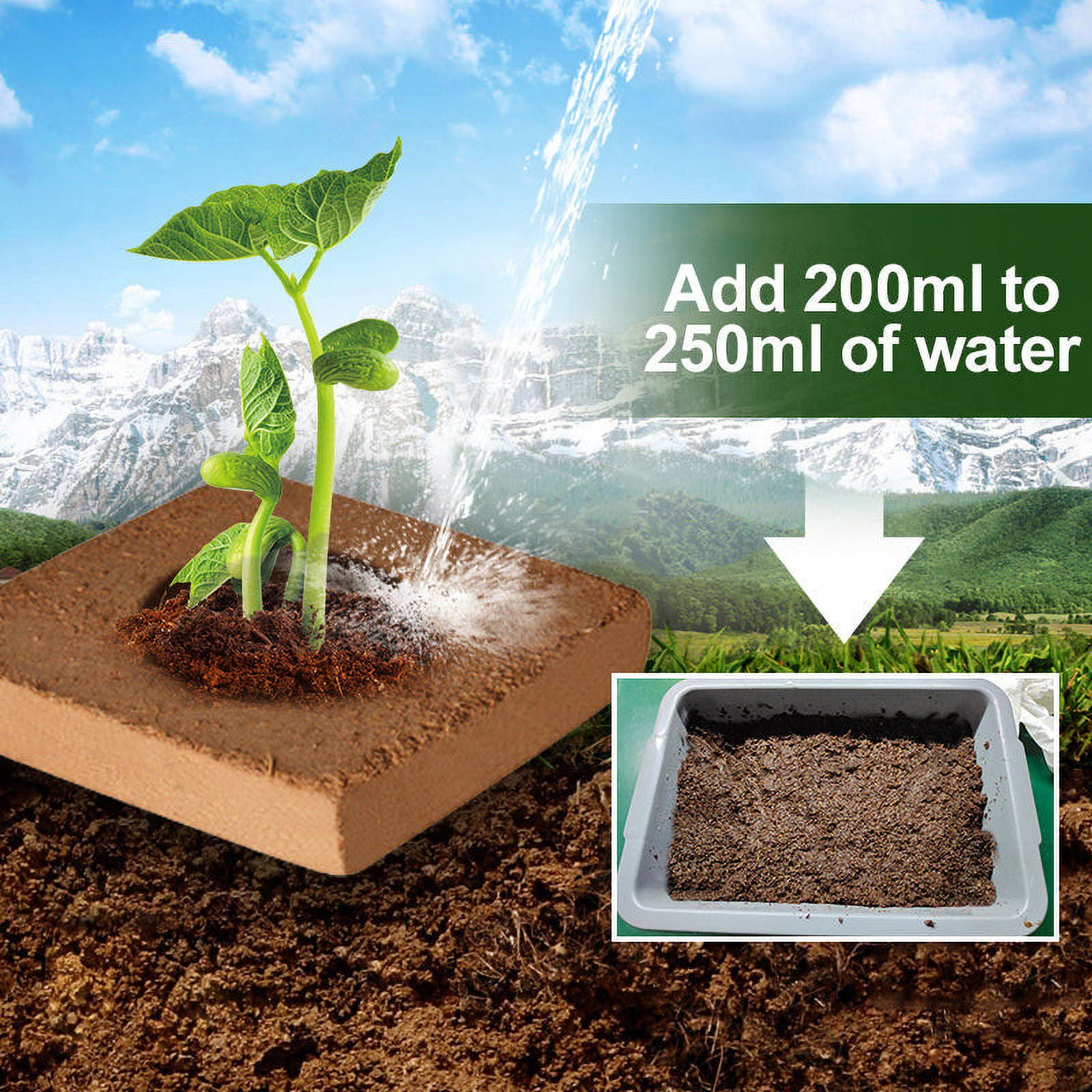 7.87x3.94x1.97 Inch Coir Brick for Plants with Low PH Peat Moss Mix for Gardening Potting