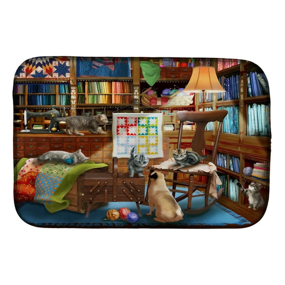 Trouble in The Quilt Room Dish Drying Mat