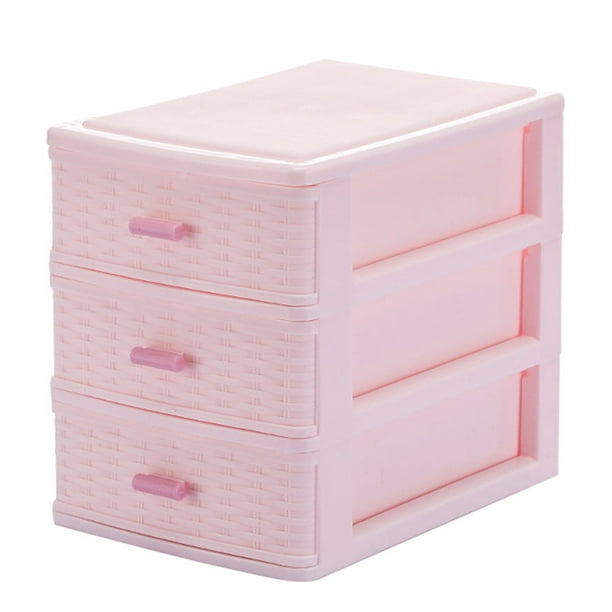 Caja de almacenamiento de escritorio de 1 pieza Caja tipo cajón Caja de joyería multicapa para niña