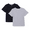 Black Soot/ Light Grey Heather, variant on Athletic Works Girl's Buttercore T-Shirt, 2-Pack, Sizes 4-18