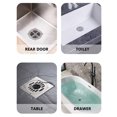 thumbnail image 5 of Snmubt Bathroom Floor Stickers Sewer Deodorant Cover Kitchen And Bathroom Non-Blocking Floor Filter Glass Fiber Floor Stickers Bathroom Non-Hair Entanglement (Gray), 5 of 6