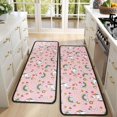 thumbnail image 4 of Kitchen Rugs Sets Of 2,Pink Cartoon Unicorn Rainbow Heart Pattern Anti Fatigue Kitchen Mat Rugs Non Slip Washable,Decorative Kitchen Floor Mats for Kitchen,Sink,Laundry,17"x47"+17"x47", 4 of 5