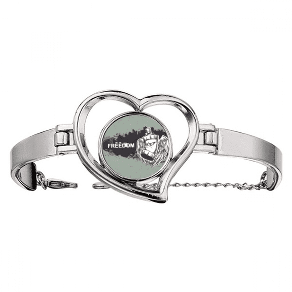 Hip-Hop Freedom Holy Grail Bracelet Heart Jewelry Wire Bangle