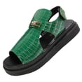 thumbnail image 2 of Viluyesy Womens Platform Sandals, Open Toe Wide Width Comfortable Summer Beach Vacation Casual Shoes Green US7.5, 2 of 9