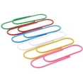 thumbnail image 1 of Clips de papel grandes recubiertos de vinilo, paquete de 30 colores surtidos/multicolor, soporte gigante para clips de papel para archivos, papeles, suministros de oficina (28 mm), 1 of 5