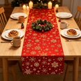 thumbnail image 3 of Christmas Table Runner Golden Snowflake Design Washable for Dining Table Holiday Party Home Decor, 3 of 6