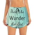 thumbnail image 2 of Goofa Not All Those Who Wander Are Lost1 Printed Women 2 in 1 Running Shorts,Quick Dry Athletic Workout Shorts,High Waisted Athletic Shorts with Liner Pockets-Large, 2 of 9