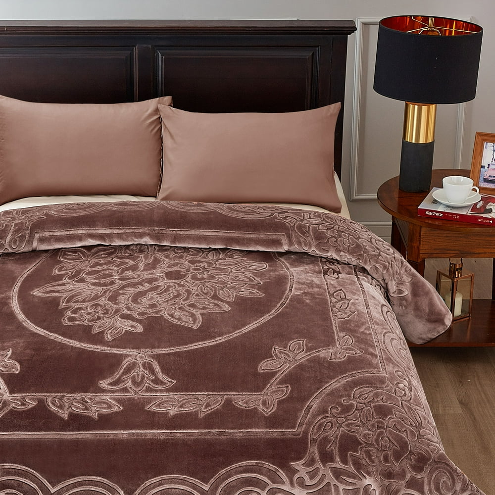 Heavy Korean Mink Blanket 9.9 Lbs, Single Ply, Soft and Warm, Thick