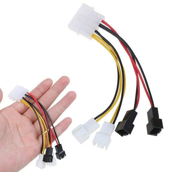PC 4-Pin Molex/IDE to 3-Pin CPU/Chasis/Case Fan Power Cable Adapter Connector