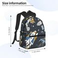 thumbnail image 2 of Pofeuu Space Cars Print Laptop Backpack Travel Canvas Backpack for School Lightweight and Comfortable Backpack College Backpack Schoolbag, 2 of 6