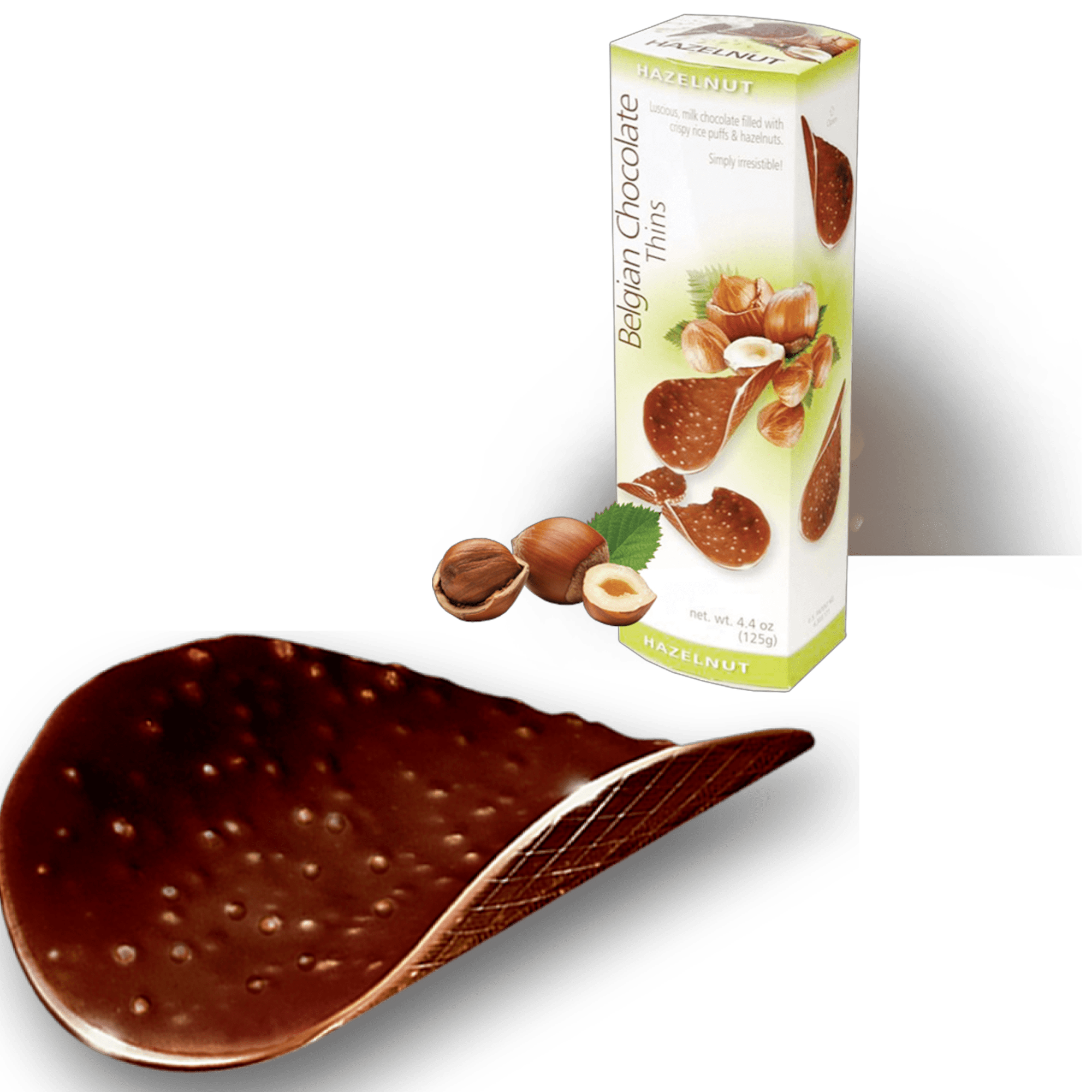Royal Belgian Chocolate Thins Hazelnut 4.4oz NEW -2 Pack