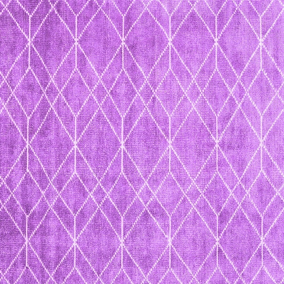 Ahgly Company Indoor Square Abstract Purple Contemporary Area Rugs, 8' Square