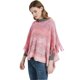 thumbnail image 4 of Poncho de comercio exterior de punto degradado con superposición de murciélago bohemio para mujer, chal de punto, capa con borla, 4 of 5