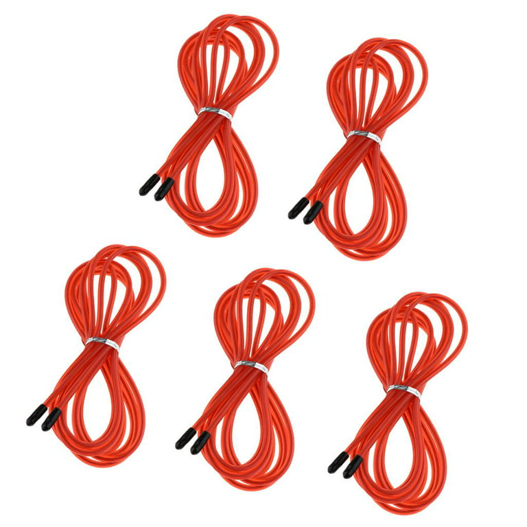 5 Count Lightweight Speed Jump Rope Replacement Cable 10ft Stainless Steel Cables with for Speed Repairing Red, Size: 3M