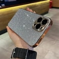 thumbnail image 4 of Luxury Plating Bling Glitter Rhinestones Gem Diamond Phone Case For iPhone 15 13 12 11 14 Pro Max Camera Protection Soft Cover, 4 of 5