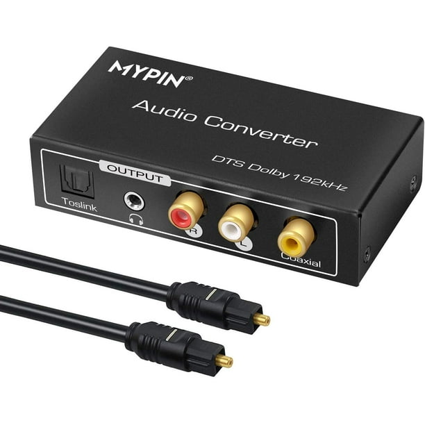 192KHz DAC Converter Multifunction Audio Converter, HDMI ARC Audio  Extractor Adapter, Toslink(Optical) or Coaxial or HDMI ARC Input to Coaxial  + Toslink(Optical) + Stereo L/R + 3.5mm Jack Output 