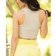 thumbnail image 3 of Camiseta sin mangas corta para mujer, espalda en forma de I, dobladillo curvo ajustado, chaleco sin mangas de verano de Color puro, 3 of 5