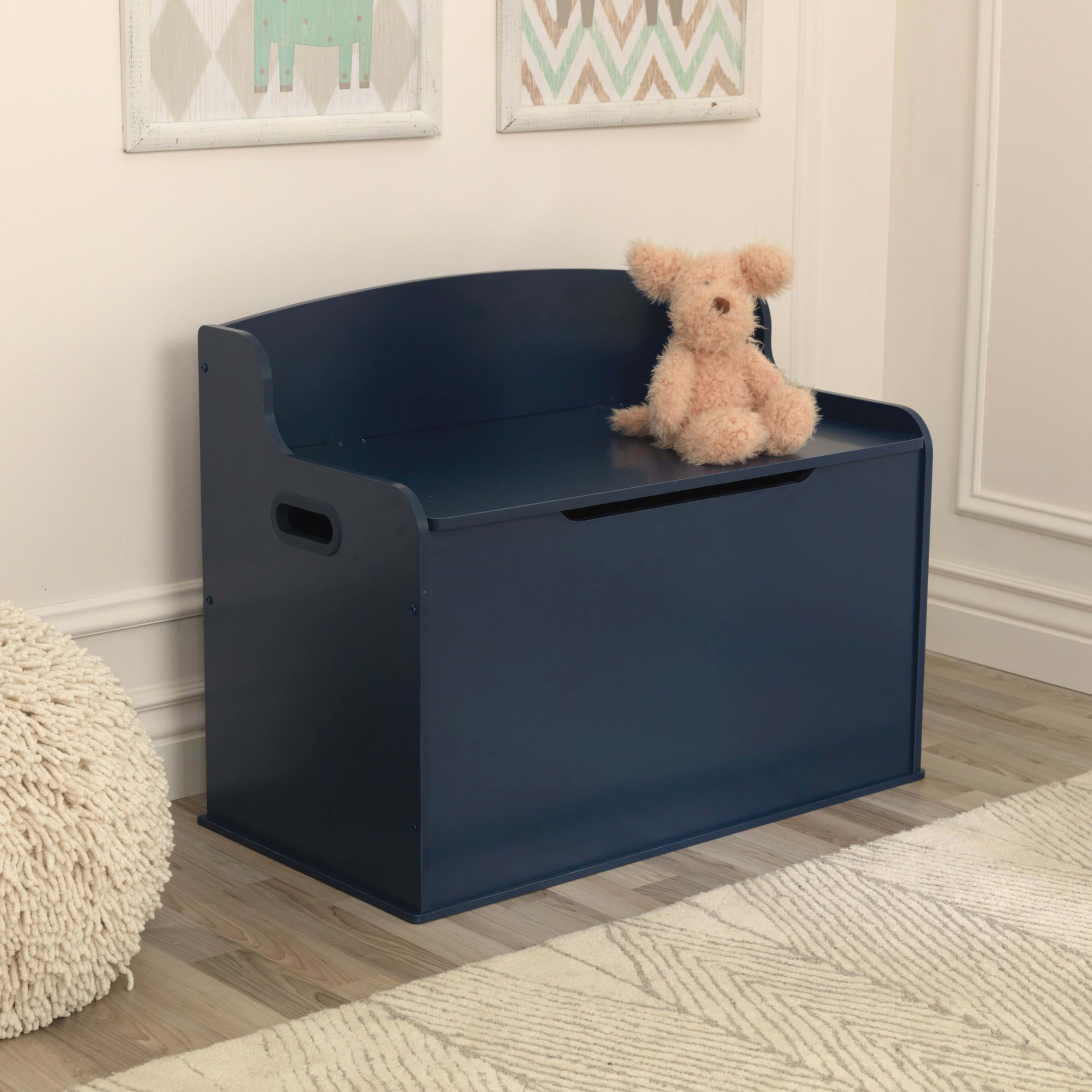 KidKraft Fill with Fun Wood Toy Box or Bench, Blueberry - image 3 of 6