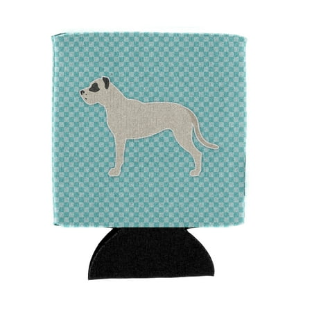 

Carolines Treasures BB3767CC Dogo Argentino Checkerboard Blue Can or Bottle Hugger Can Hugger multicolor