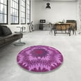 thumbnail image 4 of Ahgly Company Machine Washable Indoor Rectangle Transitional Medium Violet Red Pink Area Rugs, 8' x 12', 4 of 7