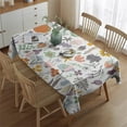 thumbnail image 2 of Fall Leaves Pumpkin Rectangle Tablecloth 60"x84",Waterproof Polyester Rectangle Table Cloth, Wipeable Spillproof Polyester Tablecloth for Dining, Camping, Indoor and Outdoor, 2 of 5