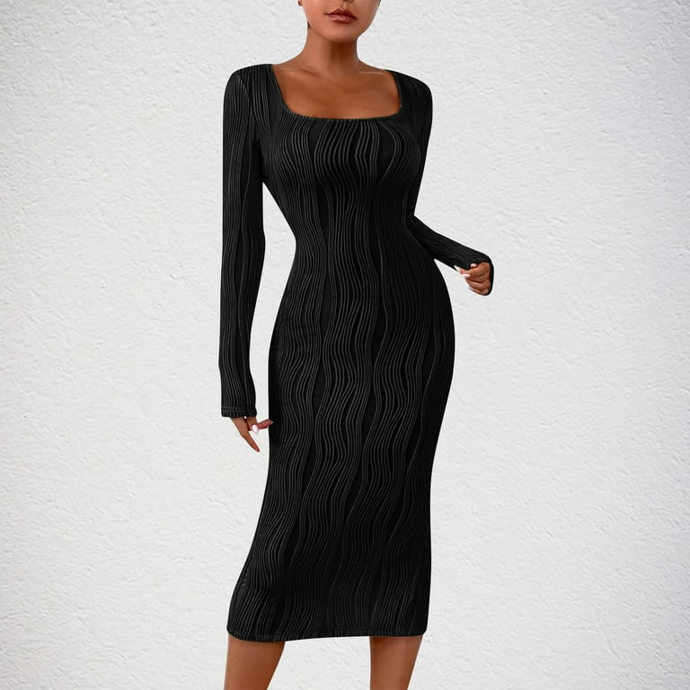 knee length dresses for ladies Ava Jacquard Knit Midi Dress