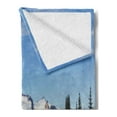 thumbnail image 2 of Mt Rainier Soft Flannel Fleece Throw Blanket, Calm Scene of Snowy Mountain Forest Trees and Grassy Recreation Photo USA, Cozy Plush for Indoor and Outdoor Use, 50" x 60", Multicolor, by Ambesonne, 2 of 5